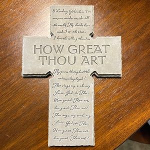 “How Great Thou Art” wall art cross